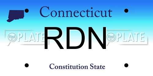 RDN Connecticut License Plate