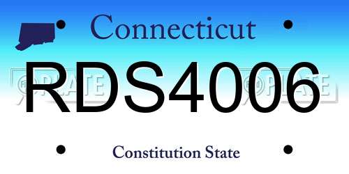 RDS4006 Connecticut License Plate