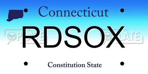RDSOX Connecticut License Plate