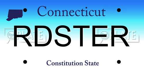 RDSTER Connecticut License Plate