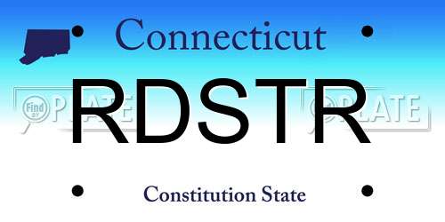 RDSTR Connecticut License Plate