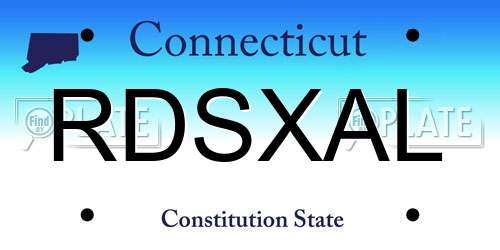 RDSXAL Connecticut License Plate