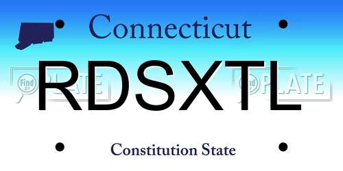 RDSXTL Connecticut License Plate