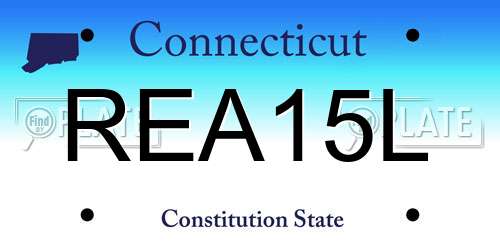 REA15L Connecticut License Plate