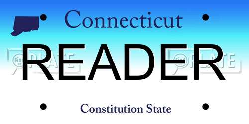 READER Connecticut License Plate