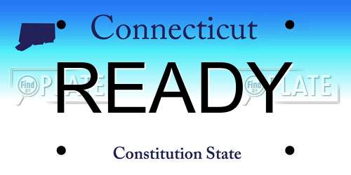 READY Connecticut License Plate