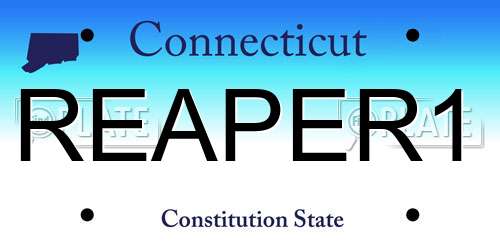 REAPER1 Connecticut License Plate