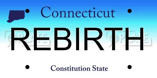 REBIRTH Connecticut License Plate