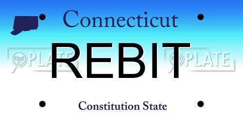 REBIT Connecticut License Plate