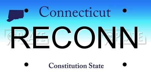 RECONN Connecticut License Plate