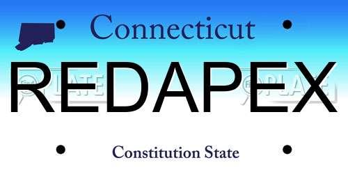 REDAPEX Connecticut License Plate