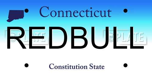 REDBULL Connecticut License Plate