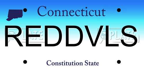 REDDVLS Connecticut License Plate