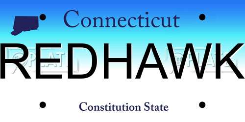 REDHAWK Connecticut License Plate