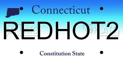 REDHOT2 Connecticut License Plate