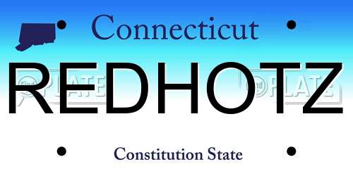 REDHOTZ Connecticut License Plate