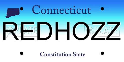 REDHOZZ Connecticut License Plate