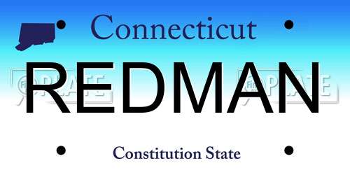 REDMAN Connecticut License Plate