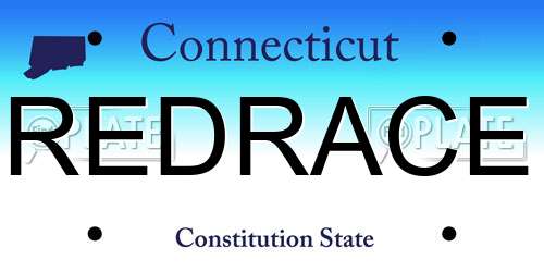REDRACE Connecticut License Plate