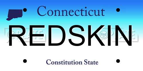 REDSKIN Connecticut License Plate