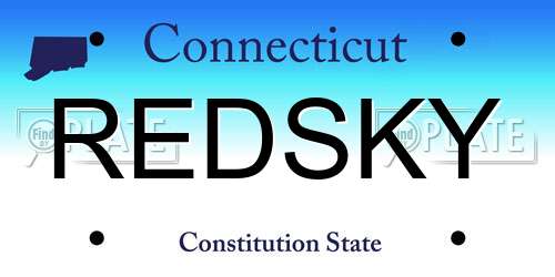 REDSKY Connecticut License Plate