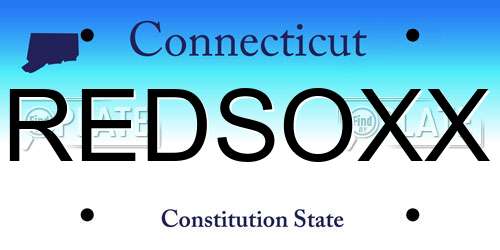 REDSOXX Connecticut License Plate