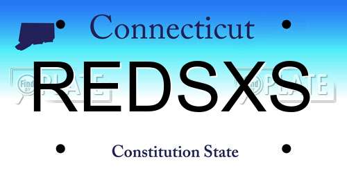 REDSXS Connecticut License Plate