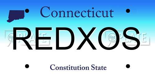 REDXOS Connecticut License Plate