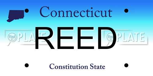REED Connecticut License Plate