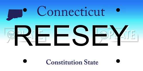 REESEY Connecticut License Plate