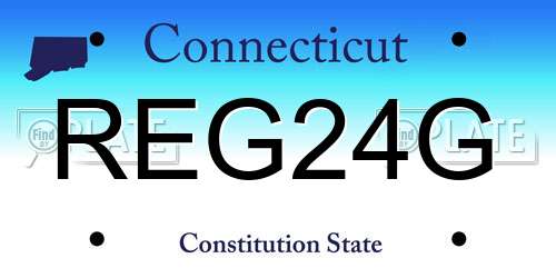 REG24G Connecticut License Plate