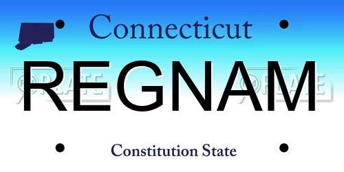 REGNAM Connecticut License Plate