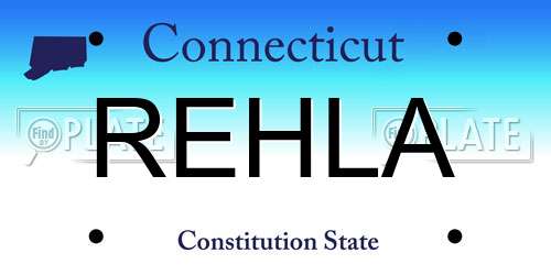 REHLA Connecticut License Plate