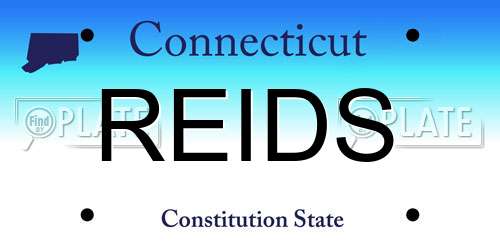 REIDS Connecticut License Plate