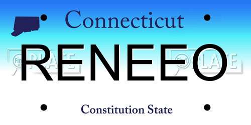 RENEEO Connecticut License Plate