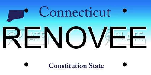 RENOVEE Connecticut License Plate