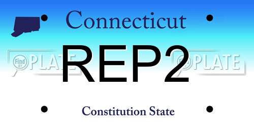 REP2 Connecticut License Plate