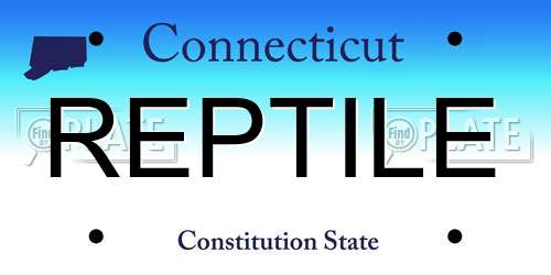 REPTILE Connecticut License Plate