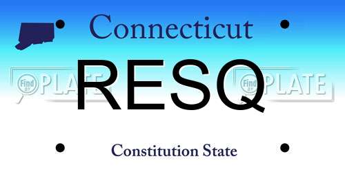 RESQ Connecticut License Plate