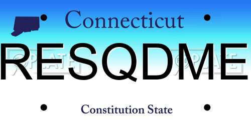 RESQDME Connecticut License Plate