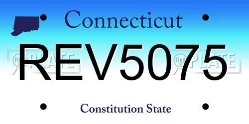 REV5075 Connecticut License Plate