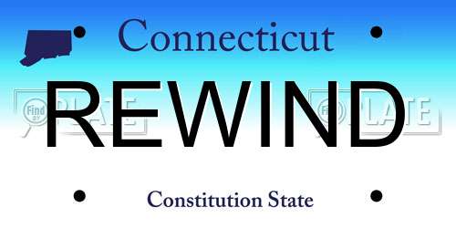 REWIND Connecticut License Plate