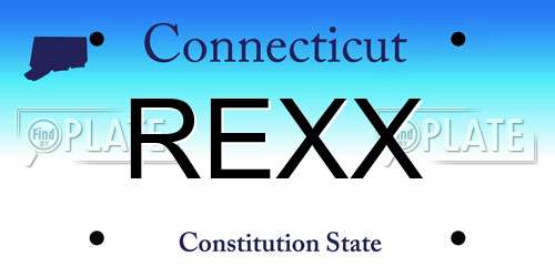 REXX Connecticut License Plate