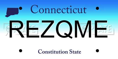 REZQME Connecticut License Plate