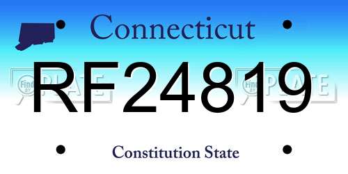 RF24819 Connecticut License Plate