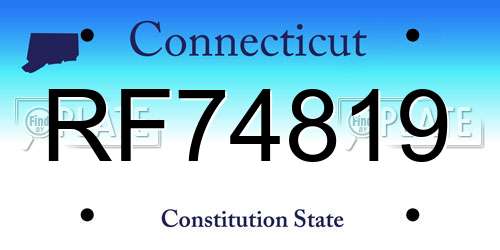 RF74819 Connecticut License Plate