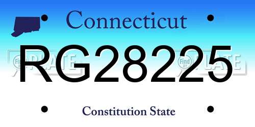 RG28225 Connecticut License Plate