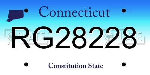RG28228 Connecticut License Plate