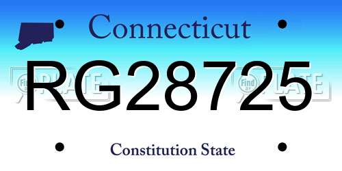 RG28725 Connecticut License Plate