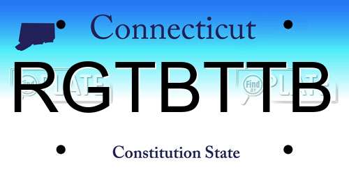 RGTBTTB Connecticut License Plate